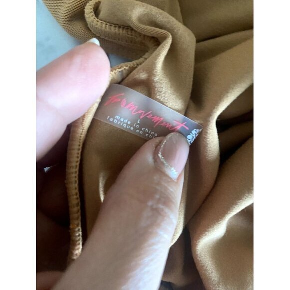 Free People Movement Pirouette Size L One Piece Ruched Cut Out Jumpsuit - Picture 12 of 13